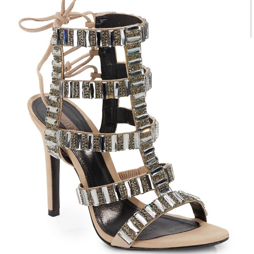 Schutz Paloma Embellished Leather Sandal